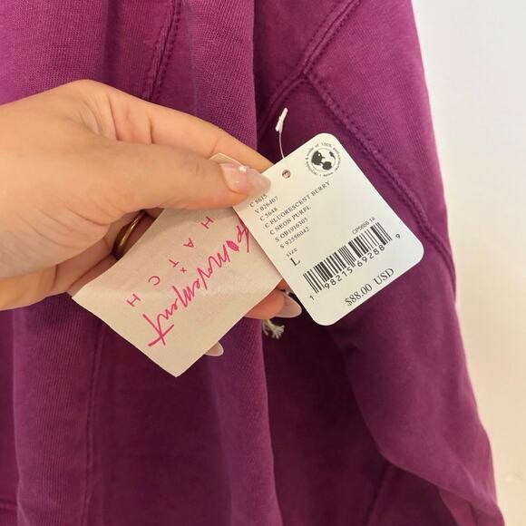 NWT Free People Movement x Hatch Intercept Maternity Pullover Neon Purple Large - Picture 7 of 9